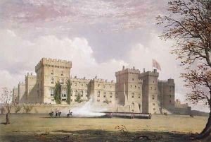 South East View of Windsor Castle, from Windsor and its Surrounding Scenery, 1838