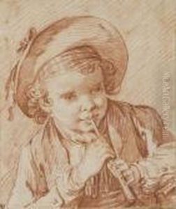 Jeune Garcon Portant Un Chapeau Et Jouant De La Flute