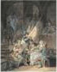 La Halte Des Tartares by Jean-Baptiste Le Prince