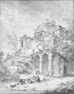 The Chateau De Sceaux Seen From
Below, With The Ruins Of Anorangery And Herdsmen In The Foreground The Chateau De Sceaux Seen From
Below, With The Ruins Of Anorangery And Herdsmen In The Foreground