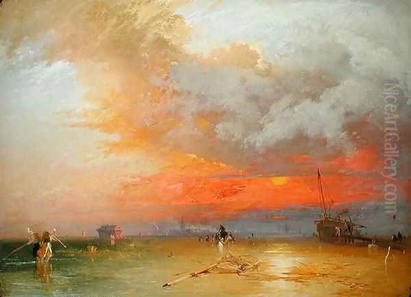 Sunset on Whitstable Sands, 1847 - view 1