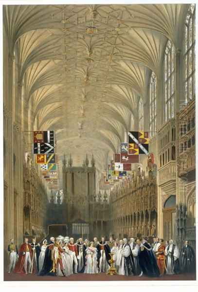 Interior of St Georges Chapel, 1838 - view 1
