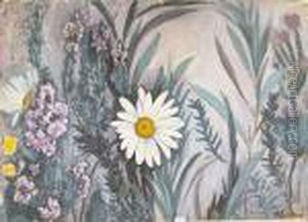 Gla?eul Rose / Marguerite Sur Fond Marine - view 1