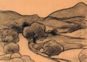 Paysage Aux Collines by Alfred Lesbros