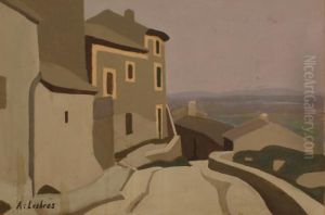 Rue En Pente Les Angles by Alfred Lesbros
