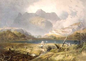 Langdale Pikes, from The English Lake District, 1853 by James Baker Pyne