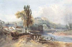 Contemplation by the river by James Baker Pyne