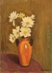 Fleurs Jaunes Dans Un Vase Orange Fleurs Jaunes Dans Un Vase Orange