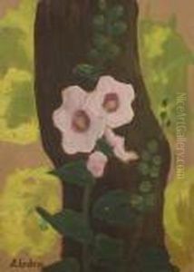 Deux Rose Tremieres by Alfred Lesbros