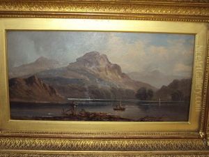 Lake Landscape With Figures At The Lakeside,together With Another