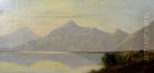 An Extensive Scottish Loch Landscape by Charles Leslie
