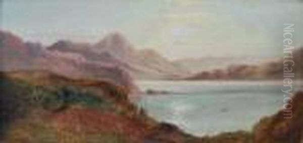 Fishermen In A Highland Loch Scene - view 1