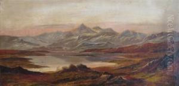 Mountainscape In The Light Of The Sunset - view 1