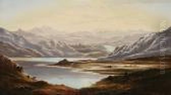 Red Deer In Highland Landscape - view 1