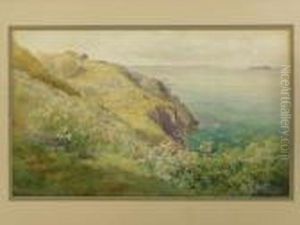 A Cornish Coastline by Charles Leslie