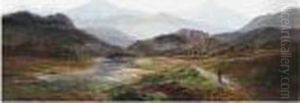 'pic D'azien And The Castle, Vidalots House, Pyrenees' by Charles Leslie