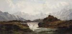 The Falls Of Ericht, Perthshire by Charles Leslie