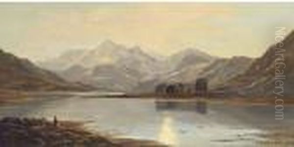 Figures By A Lake, With Ruins Beyond - view 1