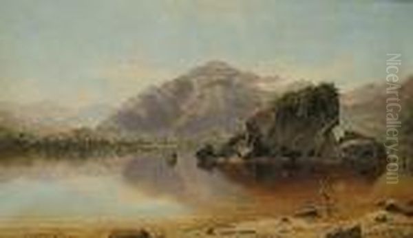 A Placid Lake With Mountains Beyond - view 1
