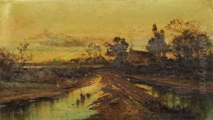 A Mountainous River Landscape
Signed And Dated 'char Leslie 1885' (lower Right) by Charles Leslie