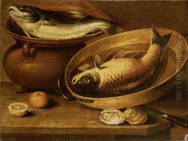 Still Life of Fish and Lemons - view 1