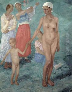 Morning, 1917 by Kuzma Sergeevich Petrov-Vodkin