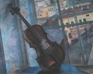 Violin, 1918 by Kuzma Sergeevich Petrov-Vodkin