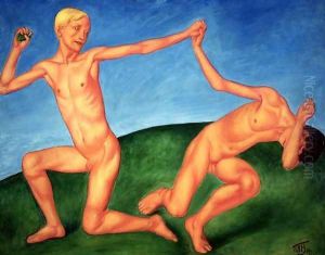 The Playing Boys, 1911 by Kuzma Sergeevich Petrov-Vodkin