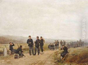 Halte Des Soldats by Theodore Levigne