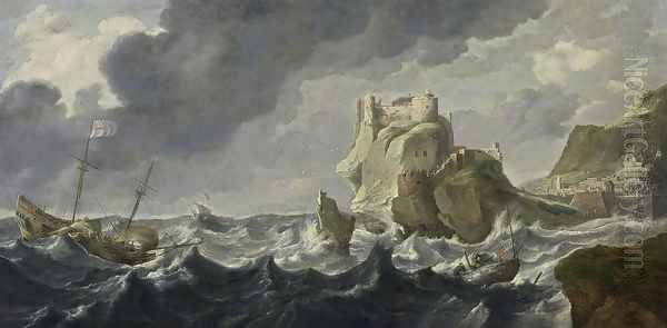 A Mediterranean Harbour Entrance - view 1