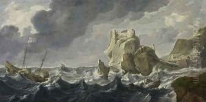 A Mediterranean Harbour Entrance by Bonaventura, the Elder Peeters