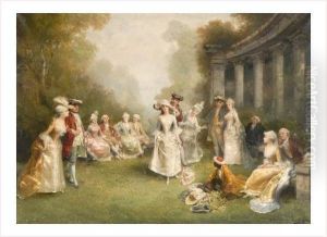 Jeu De Colin-maillard Dans Le Parc Jeu De Colin-maillard Dans Le Parc