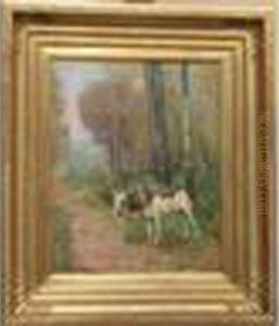 Chiens De Chasse Attendant Le Veneur
by Theodore Levigne