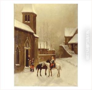 Le Cuirassier Au Presbytere Sous La Neige