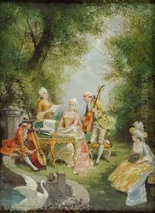 Concert Dans Un Parc by Theodore Levigne