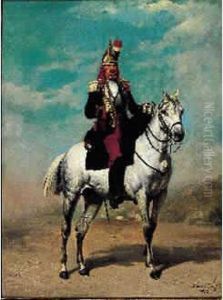 Levigne Un Trompette De Cuirassier De La Ligne by Theodore Levigne