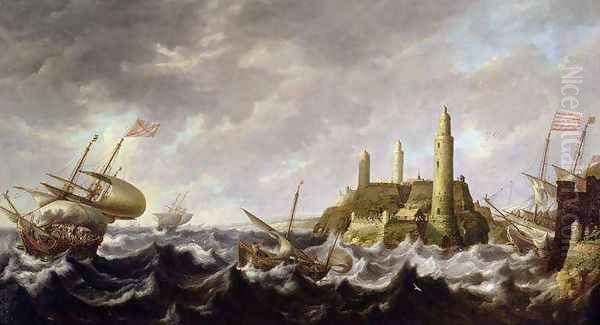 Seascape with a Lighthouse - view 1
