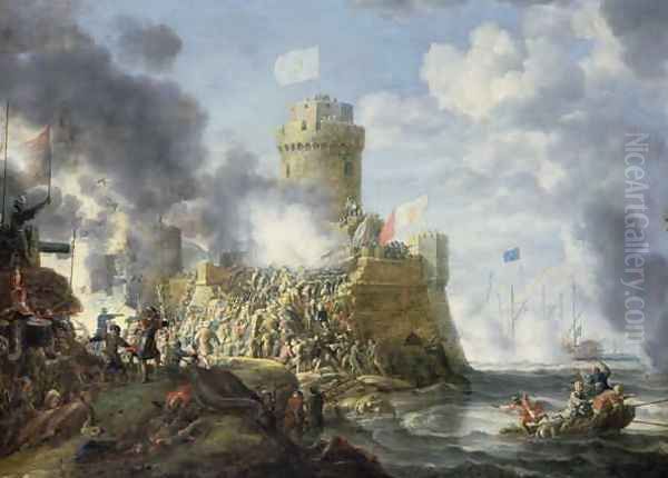 Turks Storming a Seaport, 1641 - view 1