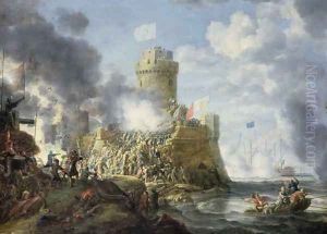 Turks Storming a Seaport, 1641