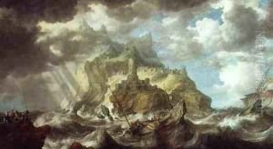 Dutch shipping in heavy seas