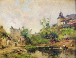 Bord De Riviere Pres Du Chateau De Josselin