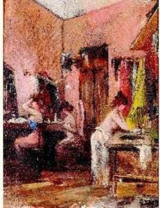Danseuses Dans Les Loges De L'olympia by Maurice Levis
