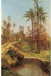 " Minaret Dans La Palmeraie, Vers 1895 ". " Minaret Dans La Palmeraie, Vers 1895 ".