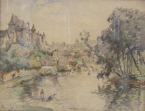 Lavandiere Au Pied Du Chateau by Maurice Levis
