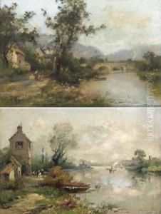 Saint Leonard; La Seine A La Frette by Maurice Levis
