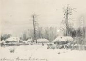 A Snow-covered Village by Isaak Ilyich Levitan