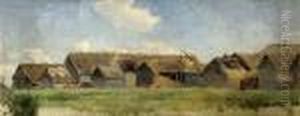 Dorflandschaft Im Sommer Dorflandschaft Im Sommer