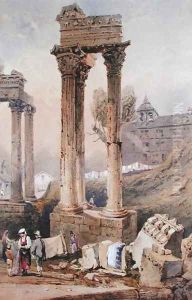 Temple of Vespasian by Samuel Prout