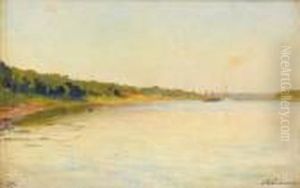 The Volga River Bank by Isaak Ilyich Levitan