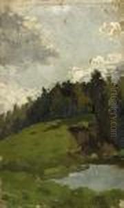 Hillside Topped By Forests by Isaak Ilyich Levitan